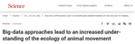Big-data approaches lead to an increased understanding of the ecology of animal movement