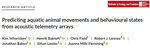 Predicting aquatic animal movements and behavioural states from acoustic telemetry arrays